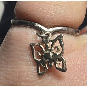 Butterfly Vintage sterling silver ring sz 6.5